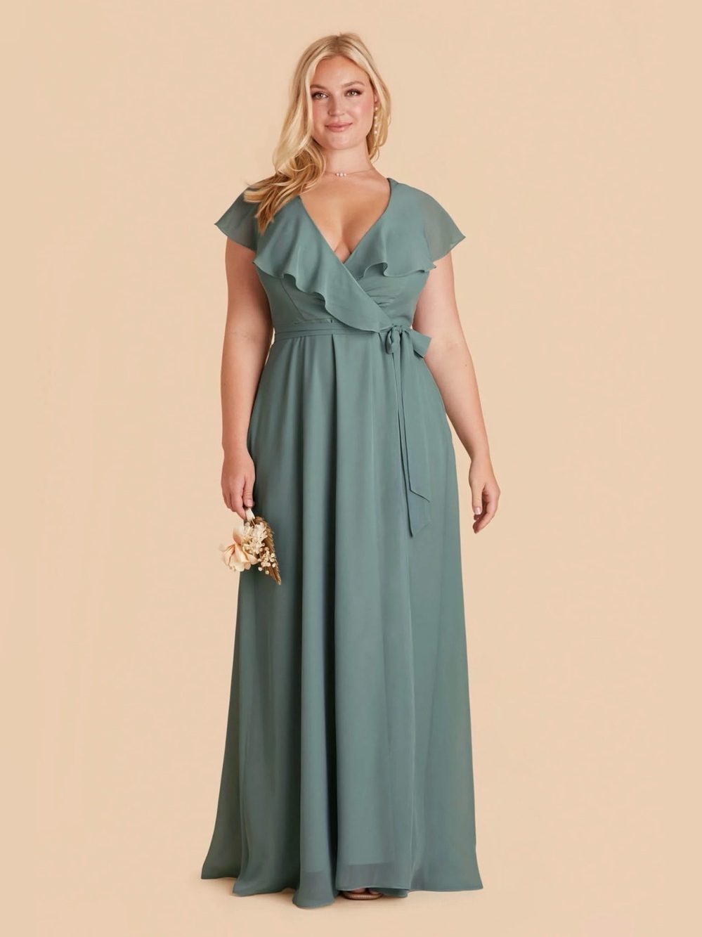 NWT Birdy Grey Jackson 2X sea glass green bridesmaid dress prom formal wedding